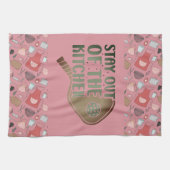 Pickleball Passion：キッチンから出おもしろいる キッチンタオル (横)