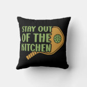 Pickleball Passion:キッチンから出おもしろいる クッション (裏面)