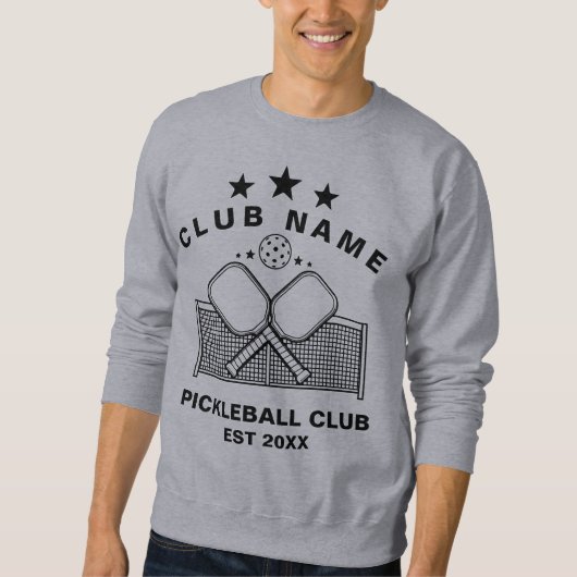 Pickleball Personalized Club Name スウェットシャツ (正面)