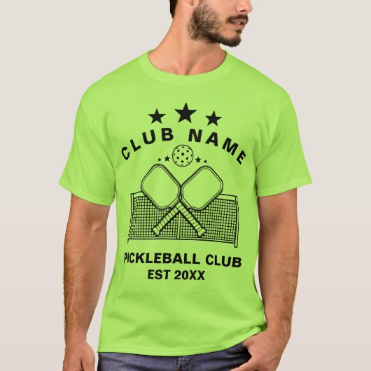 Pickleball Personalized Club Name Tシャツ (正面)