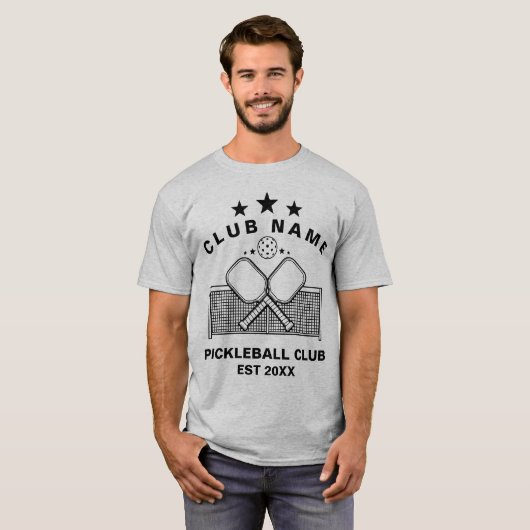 Pickleball Personalized Club Name Tシャツ (正面フル)