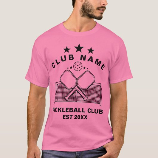 Pickleball Personalized Club Name  Tシャツ (正面)
