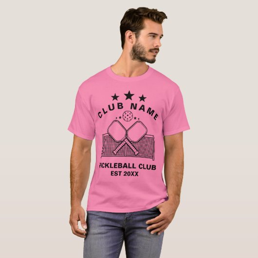 Pickleball Personalized Club Name  Tシャツ (正面フル)