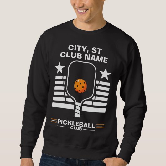 Pickleball Personalized Name Pickleball Club スウェットシャツ (正面)