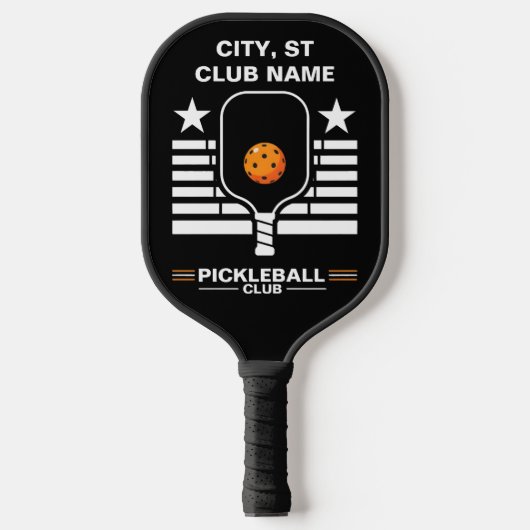 Pickleball Personalized Name Pickleball Club ピックルボールラケット (正面)