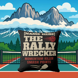 Pickleball Personalized Name Rally Wrecker クッション