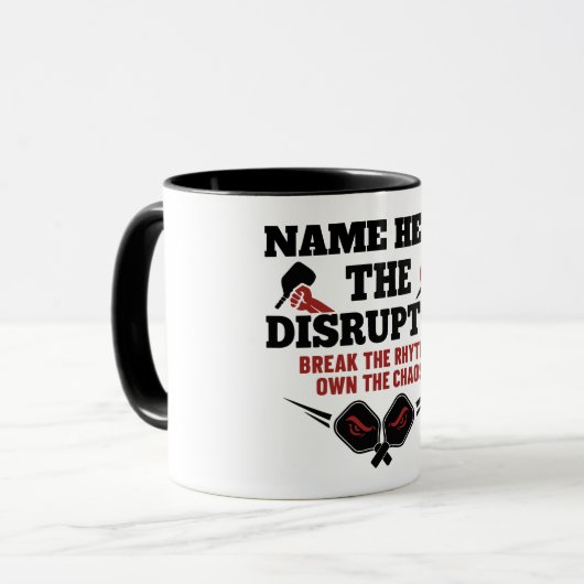Pickleball Personalized Name The Disruptor マグカップ (正面左)