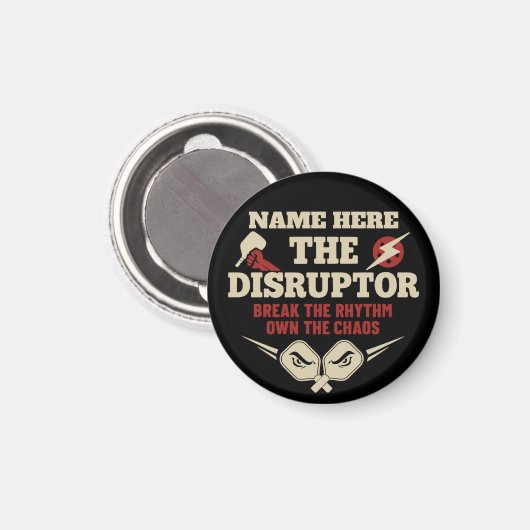 Pickleball Personalized Name The Disruptor マグネット (正面/裏面)