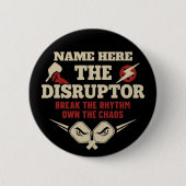 Pickleball Personalized Name The Disruptor Button 缶バッジ (正面)