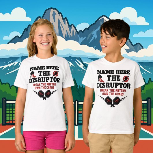 Pickleball Personalized Name THE DISRUPTOR Chaos Tシャツ