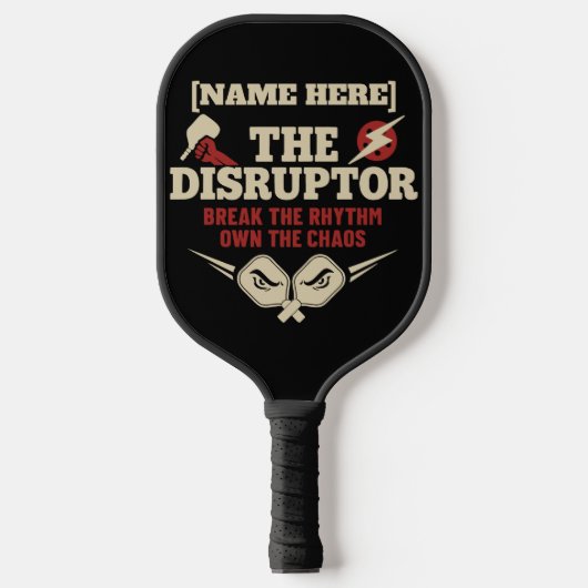 Pickleball Personalized Name The Disruptor Paddle ピックルボールラケット (正面)