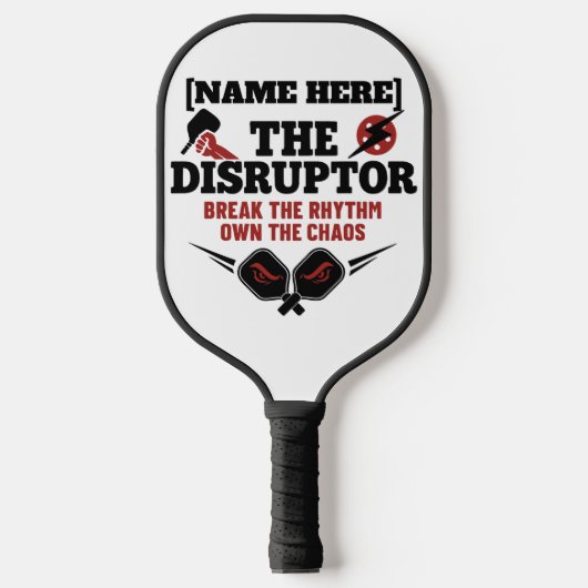 Pickleball Personalized Name The Disruptor Paddle ピックルボールラケット (正面)