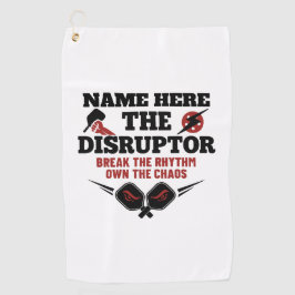 Pickleball Personalized Name The Disruptor Towel ゴルフタオル