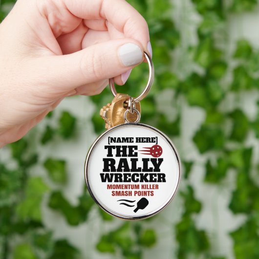 Pickleball Personalized Name The Rally Wrecker  キーホルダー (手)