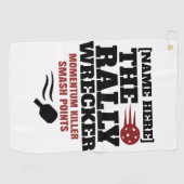 Pickleball Personalized Name The Rally Wrecker ゴルフタオル (横)