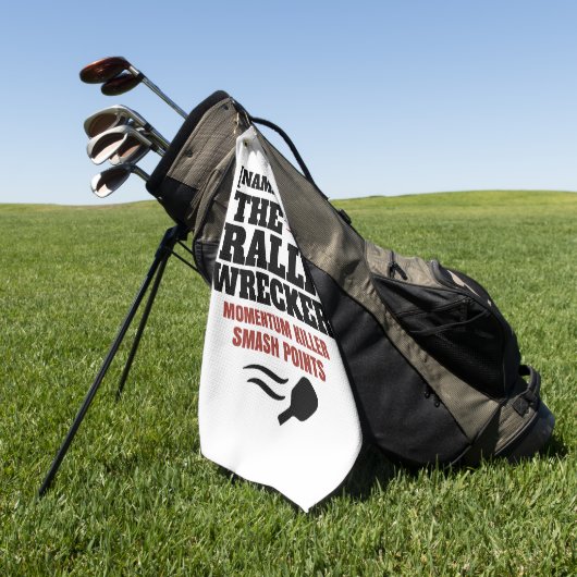 Pickleball Personalized Name The Rally Wrecker ゴルフタオル (グリーン)