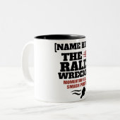 Pickleball Personalized Name The Rally Wrecker  ツートーンマグカップ (正面左)