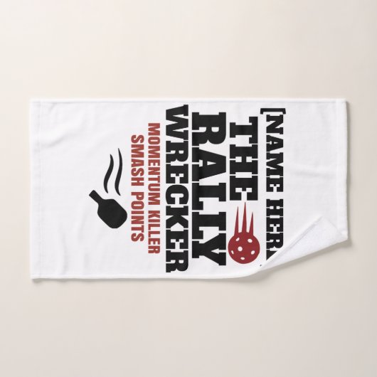 Pickleball Personalized Name The Rally Wrecker ハンドタオル (ハンドタオル)