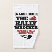 Pickleball Personalized Name The Rally Wrecker ハンドタオル (ハンドタオル)