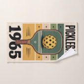 Pickleball Pickleball 1965 Vintage Paddle Graphic ハンドタオル (ハンドタオル)