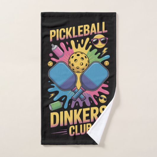 Pickleball Pickleball Dinkers Club Graffiti Sports ハンドタオル (ハンドタオル)
