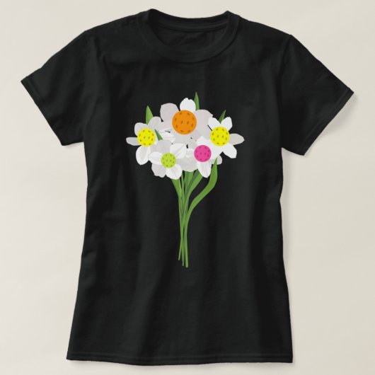 Pickleball Pickleball Flower Bouquet Pretty Design Tシャツ (デザイン正面)