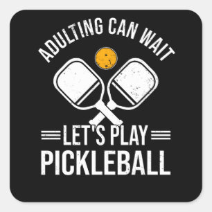 Pickleball Pickleball Player Hobby Parents スクエアシール