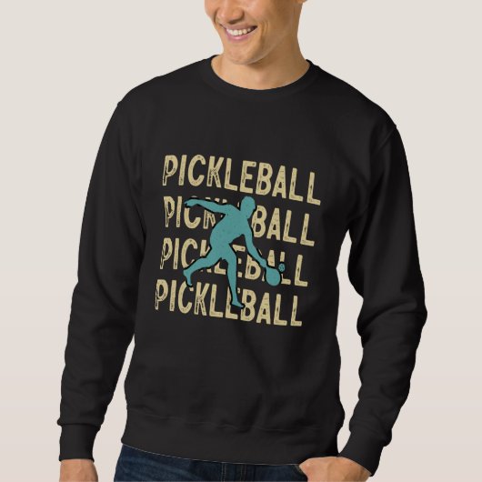 Pickleball Pickleball Retro Vintage 70's 80's  3 スウェットシャツ (正面)