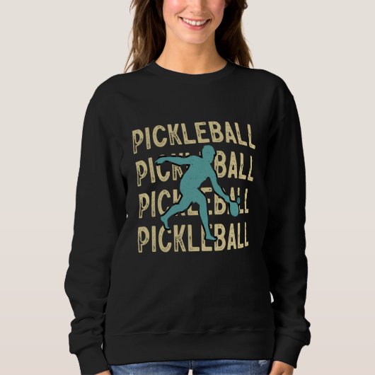 Pickleball Pickleball Retro Vintage 70's 80's  3 スウェットシャツ (正面)