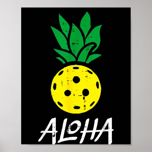 Pickleball pineapple aloha pickle ball hawaii men ポスター (正面)