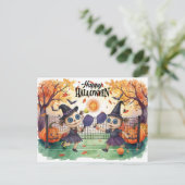 Pickleball Playerのハロウィーンパーティー シーズンポストカード (スタンド正面)