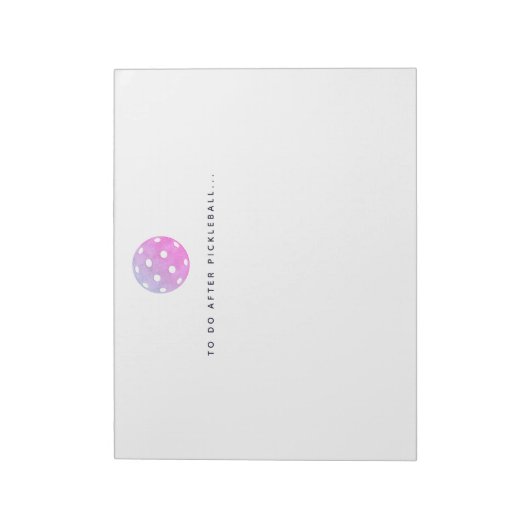 Pickleball Playerメモ帳の後に実行するPickleball ノートパッド (回転)