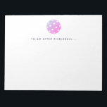 Pickleball Playerメモ帳の後に実行するPickleball ノートパッド<br><div class="desc">このメモ帳は「To Do After Pickleball... 」というフレーズを使ったピックボールが登場する。文字は、選択したフレーズまたは名前でカスタマイズ可能。ピックル素晴らしボール選手に贈る。パーセルスタジオからのコレクションの一部。</div>