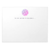 Pickleball Playerメモ帳の後に実行するPickleball ノートパッド (正面)