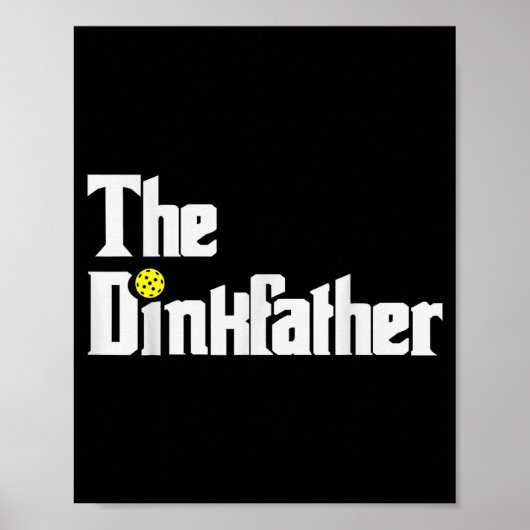 Pickleball player dad funny dink father pun ポスター (正面)