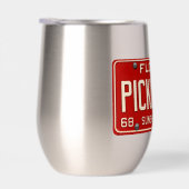 Pickleball Player Fan Retro Florida License Plate (右面)