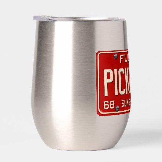 Pickleball Player Fan Retro Florida License Plate (右面)