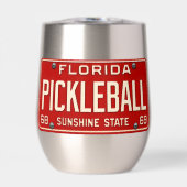 Pickleball Player Fan Retro Florida License Plate (正面)