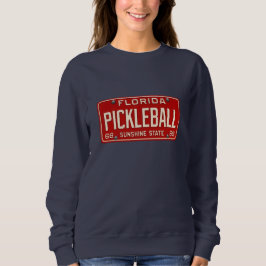 Pickleball Player Fan Retro Florida License Plate スウェットシャツ
