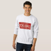 Pickleball Player Fan Retro Florida License Plate スウェットシャツ (正面フル)