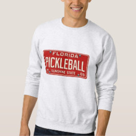 Pickleball Player Fan Retro Florida License Plate スウェットシャツ