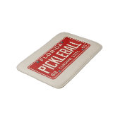 Pickleball Player Fan Retro Florida License Plate バスマット (アングル)