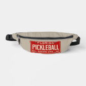 Pickleball Player Fan Retro Florida License Plate ファニーパック (正面)