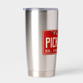 Pickleball Player Fan Retro Florida License Plate 保温保冷タンブラー (右面)