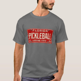 Pickleball Player Fan Retro Florida License Plate Tシャツ
