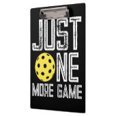 Pickleball Player "Just One More Game" クリップボード (左)