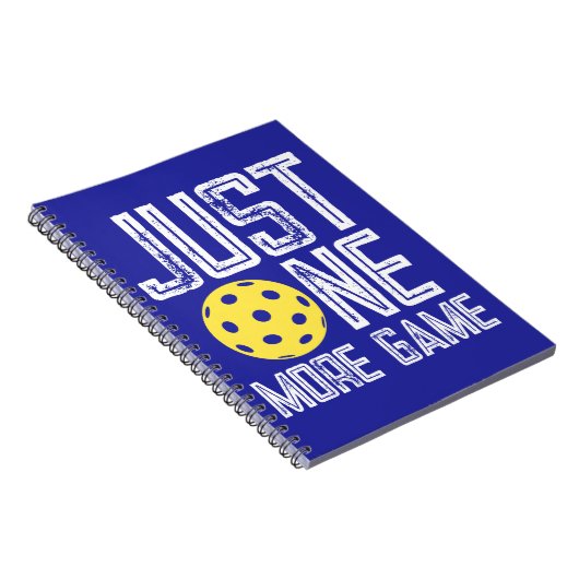 Pickleball Player "Just One More Game" ノートブック (右側)