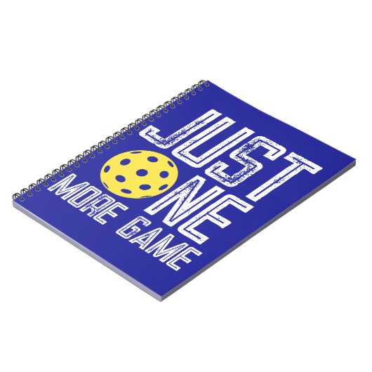 Pickleball Player "Just One More Game" ノートブック (左側)