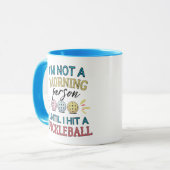 Pickleball player morning person pickleballers マグカップ (正面左)