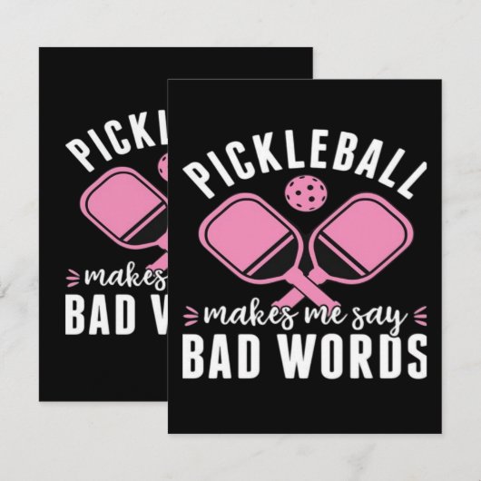 Pickleball Player Pickleball Makes Me Say Bad エンクロージャーカード (正面/裏面)
